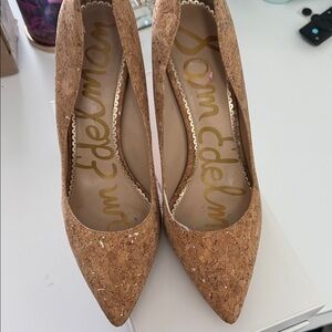 Sam Edelman Cork Pointed Toe Heels
